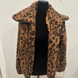 BB Dakota Animal Print Teddy Jacket